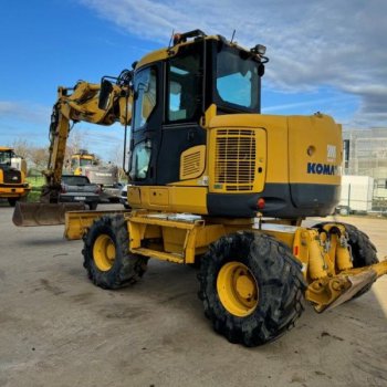 Pelle sur pneus KOMATSU PW118 - EUROCAMAT, spécialiste de la vente et du négoce de matériel travaux publics d’occasion